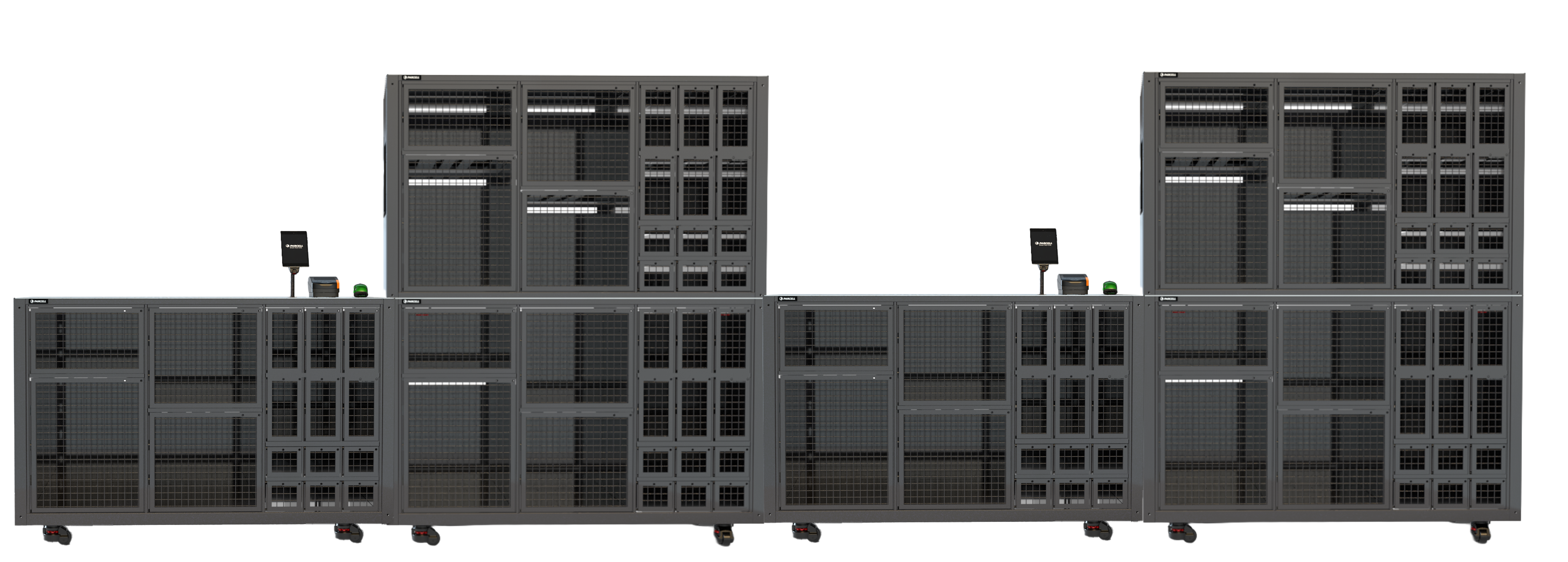 Smart Tool Crib Extended Coverage configuration — multi-cabinet stack sized for daily throughput